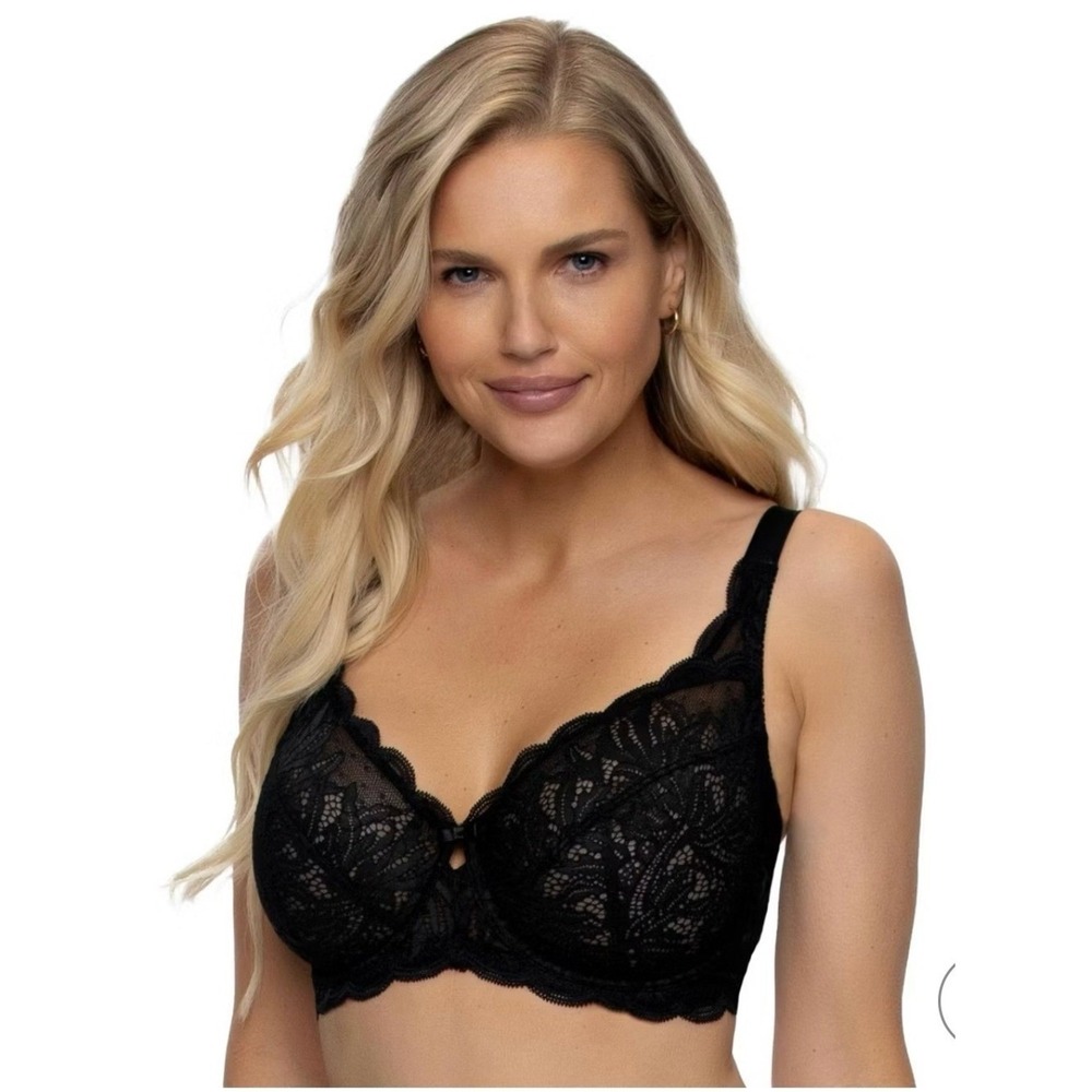 Felina Paramour‎ Peridot Lace Full Coverage Unlined Bra for Women Sz 36DDD
